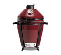 Kamado Bono EVO Minimo 41 cm parrilla cerámica, Rojo Royal | Kamado compacto Ø 34 cm, sistema GrillMax de 2 niveles, deflectores, termómetro y funda