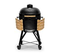 Kamado Bono Grande Limited barbacoa cerámica XXL Ø 64 cm, negra | Barbacoa kamado ahumadora de carbón - incluye 6 accesorios
