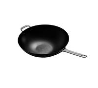 Kamado Joe Karbon Steel Wok de Acero al Carbono Precurado para Classic Joe y Big Joe, Asas de Acero Inoxidable, Negro, KJ15124922