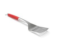 Kamado Joe® Krafted™ - Espátula para Barbacoa de Acero Inoxidable con Borde de Corte - Volteador de Parrilla Resistente, Gran Superficie giratoria, Mango Largo Resistente al Calor, Apta para