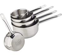 Kamberg, 0008077, Gama Pro Set/juego/batería 5 Cacerolas 12/14/16/18/20 cm. Acero inoxidable, Asas resistentes, tipo de fuentes de calor, incluida la inducción, Stainless Steel