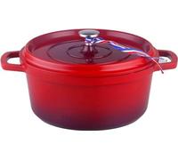 Kamberg – 0008186 – Sartén redonda, de 16 cm de diámetro, con acabado en color rojo mediante técnica de flameado – Aluminio