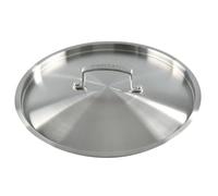 KAMBERG 008283 - Tapa de acero inoxidable 18/10 cepillada - Sin PFAS - Todos los fuegos incluyendo inducción y horno - 0008