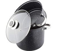 Kamberg Cuscusera/Cocción al Vapor/Olla 3 en 1, diámetro 24cm, 8 litros, acero Inoxidable, todo tipo de fuentes de calor, incluida la inducción, revestimiento tipo piedra