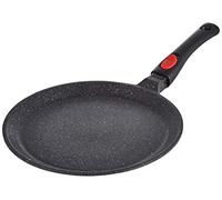 Kamberg Sartén para crepes 28 cm, mango extraíble, aluminio fundido, revestimiento piedra antiadherente, todos los incendios, incluida la inducción, sin PFOA