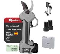 KAMIKAZE KV295 Tijera de Poda Eléctrica Profesional para Viña y Árboles Frutales, Corte 25 mm, 14,4V, 2,5Ah, Autonomía 6 Horas