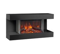 Kaminio eléctrica chimenea liz - chimenea eléctrica de pared con calefacción, efecto de llama 3d, luz ambiental led, control remoto - negro