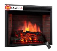 KAMINIO® Luca Pro 30 Chimenea eléctrica empotrable con Calefactor