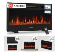 KAMINIO® Marlon Pro 30 Chimenea eléctrica Decorativa con Calefactor
