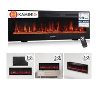 KAMINIO® Marlon Pro 60 Chimenea eléctrica Decorativa con Calefactor