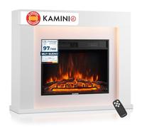 KAMINIO® Matti Modern 38 Blanca Chimenea eléctrica Decorativa de pie