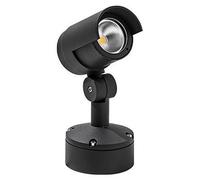 KANA, proyector LED ajustable de 20W, 3000K, IP65, color antracita, ángulo de 44°. Ideal para iluminación exterior, de pared y de suelo. Altura: 21 cm. – Rossini Group