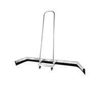 KANBCNG Espátula para campo deportivo Delstahl con 2 ruedas universales de goma EVA, cabezal rascador de longitud 25/101 cm, extractor de pista de tenis extraíble para canchas de baloncesto, canchas