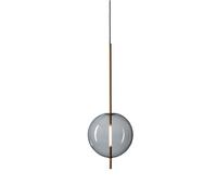 Kandinsky 30 Lámpara Colgante Vidrio Gris Ahumado & Latón
