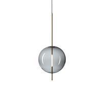 Kandinsky 45 Lámpara Colgante Vidrio Gris Ahumado & Latón