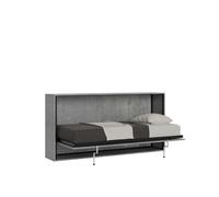 Kando, estructura horizontal para cama individual, modelo Cemento, cama abatible