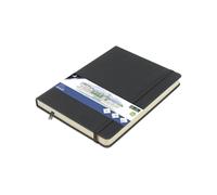 Kangaro Art - Cuaderno de bocetos (A5, tapa dura, poliuretano, 80 hojas, 140 g, papel de color crema con banda elástica y cinta)