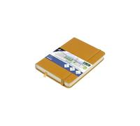 Kangaro Art - Cuaderno de bocetos (A6, poliuretano, tapa dura, 80 hojas, 140 g), color amarillo ocre