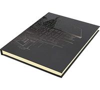 Kangaro Cuaderno de bocetos A5 en blanco, tapa dura, negro, 140 g, 5 unidades