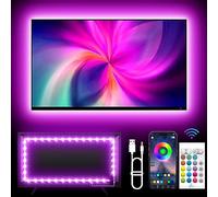 KANTUTOE TV LED Lights Strip, 4m RGB TV Backlight for 32-55in TV, Music Sync, Bluetooth APP & Remote Control USB Powered LED Lights for Bedroom, Gaming Room, Home Décor