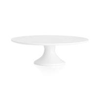 Kanwone Soporte redondo de porcelana de 30,5 cm, para tartas, postres, soporte para magdalenas para fiestas, decoración del hogar, color blanco