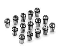 Kanylavy Juego de 15 pinzas de resorte de precisión ER11 para grabado CNC, herramienta de mandril de torno de fresado de 1.0 mm-7.0 mm y 1/4 pulgadas 1/8 pulgadas