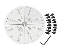 Kanylavy Juego de mandíbula de torno de 8 pulgadas para torno plano, juego de mandíbula para torno de madera, mandril de llave y mandril de desplazamiento, juego de mandíbula plana con kit de