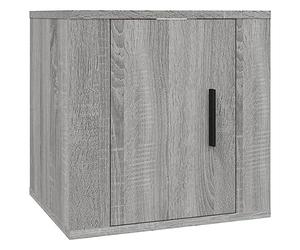 Kaorsrow Armario suspendido para TV, diseño de Sonoma, 40 x 34,5 x 40 cm | Armario compacto de madera para dormitorio y sala de estar con puerta flexible y capacidad de carga de 60 kg.