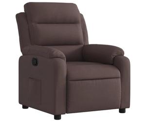 Kaorsrow Sillón de relax, color marrón oscuro, 75 x 92,5 x 100 cm, tela, función reclinable hasta 135°, bolsillo lateral, salón, TV, para espacios pequeños, balcón y oficina