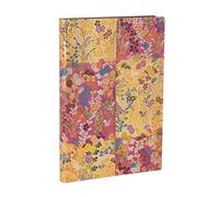 Paperblanks Cuaderno Kara-ori Pink (Kimono japonés) Midi rayado tapa blanda flexible cierre elástico