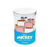 Karactermania Cubo con 12 Gomas de Borrar Disney Mickey y Minnie Mix, Multicolor 6,5x6x6x6 cm
