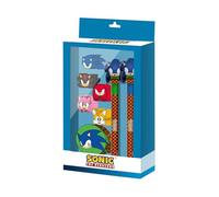 Karactermania Pack Greenhill Sonic – Bolígrafo gel borrable, lápiz Eternal, 5 gomas, sacapuntas Azul