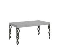 Mesa extensible 90x130/234 cm Karamay Premium Estructura de cemento Antracita - Itamoby