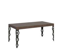 Mesa extensible 90x90/246 cm Karamay Premium Estructura Nogal Antracita - Itamoby