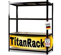 KARAT Estantería para cargas pesadas - Estantería de gran envergadura de metal, estantería de taller, estantería para taller, estantería modular de almacén (TitanRack Big) (Negro, 177 x 160 x 60 cm)