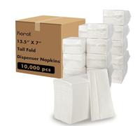 Karat KN-F137-1W - Servilletas con dispensador (13 x 7 cm), color blanco (caja de 10000 unidades)
