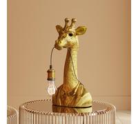 Kare Design Lámpara de Mesa Animal Jirafa, Dorado, Altura 50cm, Luz Decorativa, Decoración para Dormitorio y Sala de Estar, sin Bombilla Incluida