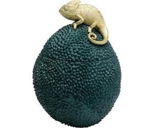 Kare Design Deco Box Chameleon, verde/dorado, lata de almacenamiento, 34 x 25 x 25 cm