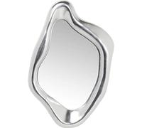 Kare Design Espejo Holograma Plata, Marco De Pared, Fácil Montaje En Pared, Espejo Decorativo, Espejo Asimétrico, (H/W/D) 119X76X9CM