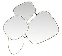 Kare Design Espejo Shapes Gold, Fácil Montaje en Pared, Decorativo, Dormitorio, Pasillo, 130x105 cm (A/A/F)