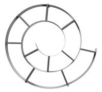 Kare Design estante de pared Snail, plata, estante para CD, diámetro 75cm, redondo, colgante, espacio de almacenamiento, salón, habitación infantil, estudio, acero
