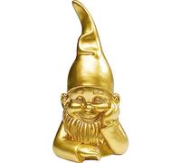 Kare Design Figura Decorativa Enano, Dorado, Escultura Moderna, Objeto Decorativo, Sala y Dormitorio, Estatua de Enano para Estantes, Estatua Moderna para Decoración, Altura 21 cm
