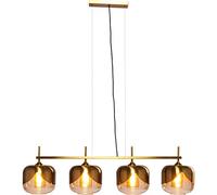 KARE Design Golden Goblet Quattro - Lámpara de techo colgante (25 cm de diámetro, con 4 paraguas, 143 x 129 x 25 cm), color dorado