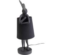Kare Design Lámpara de Mesa Animal Rabbit, Mate Negro, Lámpara de Conejo, Motivo de Animal, Altura 50cm, Dormitorio y Sala de Estar, sin Bombilla Incluida