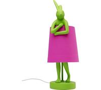 Kare Design Lámpara de Mesa Animal Rabbit, Verde,Rosa, Lámpara de Conejo, Motivo de Animal, Altura 50cm, Dormitorio y Sala de Estar, sin Bombilla Incluida