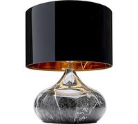 Kare Design Lámpara de Mesa Mamo Deluxe, Gris, Negro, Moderna, Altura 37cm, Luz Decorativa, Decoración para Dormitorio y Sala de Estar, sin Bombilla Incluida