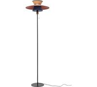 Kare Design Lámpara de Pie Riva, Negro, Estructura de Acero y Pantalla de Algodón, Iluminación Decorativa para Salón y Dormitorio, sin Bombilla Incluida, Altura 160 cm