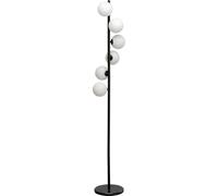 Kare Design Lámpara de Pie Scala Balls Milky, Negro, Mármol, Retro Minimalista, Lámpara de Pie Moderna, Iluminación de Dormitorio y Salón, sin Bombilla Incluida, Altura 160 cm