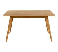 Kare Design Memo - Mesa de Comedor, Color marrón, 4-6 Personas, con Certificado FSC, diseño escandinavo, Atemporal, Mesa de Comedor, salón, Madera Maciza de Roble, barnizada, 75 x 140 x