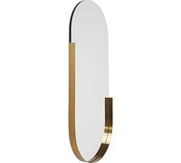 Kare Design Mirror Hipster Oval Dorado, Espejo de Pared, Espejo Decorativo, Espejo de Maquillaje, Espejo de baño, Moderno, fácil Montaje en la Pared, 114.4x50.2x5cm